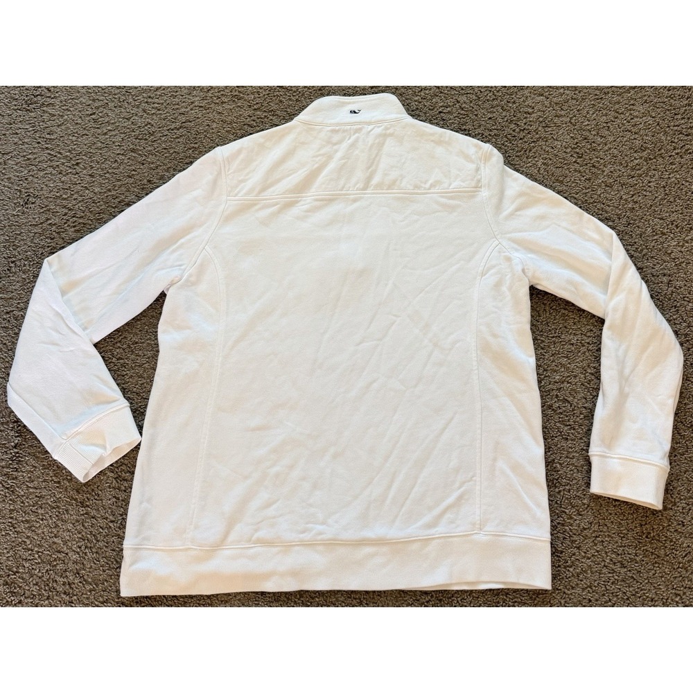 Vineyard Vines Women's Shep Shirt White Solid 1/4 Zip Pullover Size XL - Picture 3 of 10
